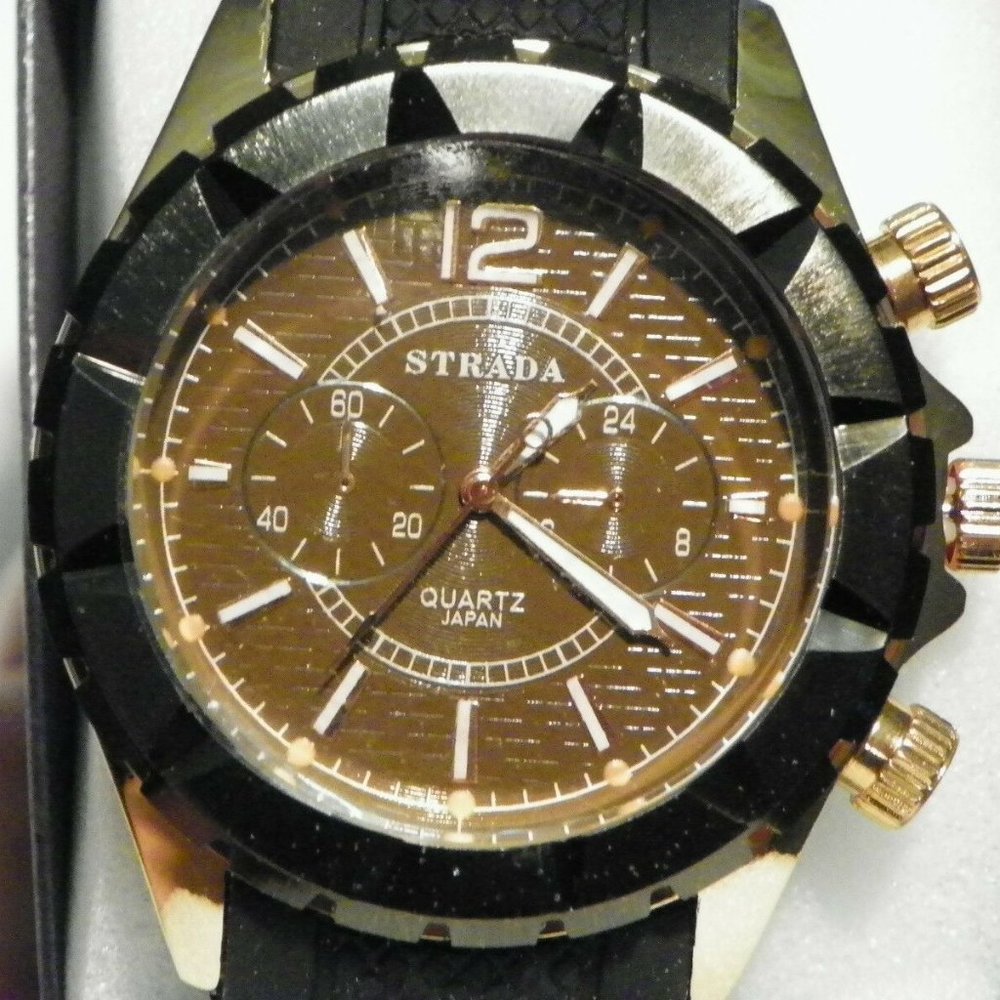 Black & Rose Gold over Stainless Steel watch